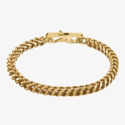 Guess My Chains Gold Plated Foxtail Chain Bracelet JUMB01338JW YG L