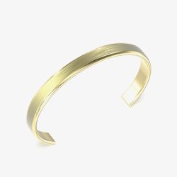 Guess Pitstop Sterling Silver Gold Tone Brushed C Bangle UMB04447YGL