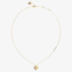 Guess Lovely Gold plated Heart Crystal Necklace UBN03035YG