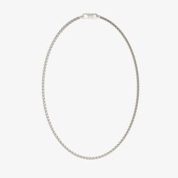Guess Pitstop Textured Hook Chain Necklace UMN04437ST