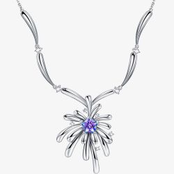 Fei Liu Carpe Diem Silver Crystal Crossette Necklace CAR-925R-103-SWCZ