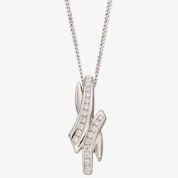 Fiorelli Clear Cubic Zirconia Crossover Necklace P5075C