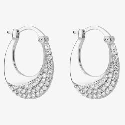 Fiorelli Silver Knife Edge With Cubic Zirconia Earrings E6224C