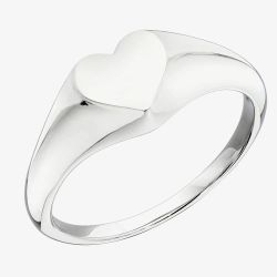Fiorelli Sterling Silver Heart Signet Ring R3797