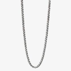 Fred Bennett Stainless Steel Plaited Chain Necklace N4209