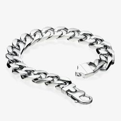 Fred Bennett Stainless Steel 22cm Curb Bracelet FB-B3896