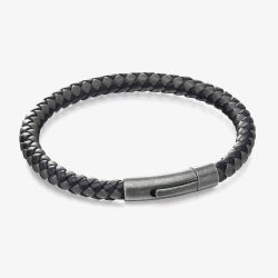 Fred Bennett Stainless Steel Grey Blue Woven Bracelet B5062