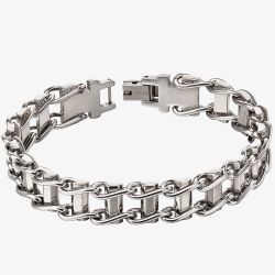 Fred Bennett Stainless Steel Bike Chain Bracelet B5116