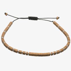 Fred Bennett Everyday Unity Bronze Hematite & Black Cord Bracelet B5441