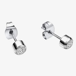 Fred Bennett Stainless Steel Smaller Fit Cubic Zirconia Stud Earrings E6740
