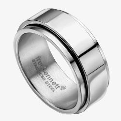 Fred Bennett Stainless Steel Smaller Fit Spinner Ring R4009