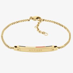 Tommy Hilfiger Ladies Linear Gold Bar Bracelet 2780953