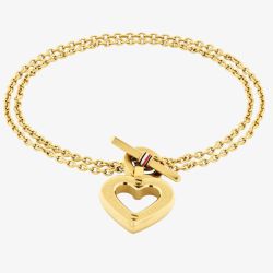Tommy Hilfiger Ladies Gold Heart Bracelet 2780970