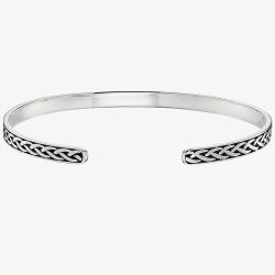 Little Star Boys Jude Silver Open Oxidised Bangle LSB0582