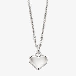 Little Star Girls Mia Silver Heart Pendant Necklace LSN0020