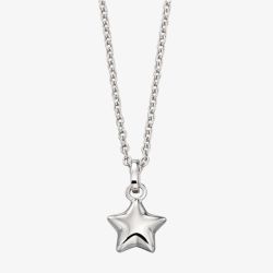 Little Star Girls Eva Silver Star Pendant Necklace LSN0021