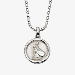 Little Star Boys Miller Silver St Christopher Necklace LSN0042