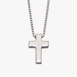 Little Star Boys Thom Silver Cross Pendant Necklace LSN0044