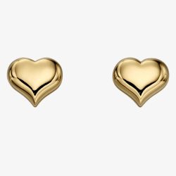 Little Star Girls Aria Gold Plated Heart Stud Earrings LSE0155