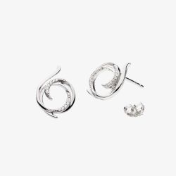 Kit Heath Entwine Helix Wrap Pavé Stud Earrings 30235CZ