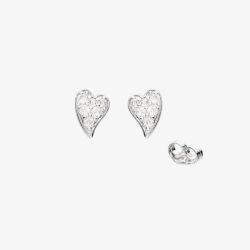 Kit Heath Desire Kiss Precious Pavé Heart Stud Earrings 30505WT