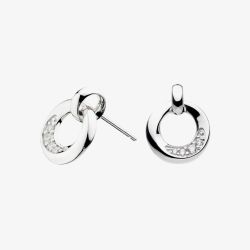 Kit Heath Bevel Cirque Pavé Stud Drop Earrings 3153CZ