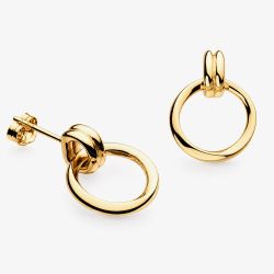 Kit Heath Bevel Unity Golden Drop Stud Earrings 41172GRP
