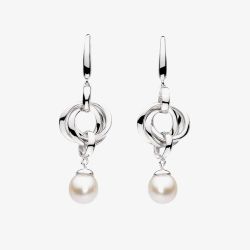 Kit Heath Bevel Trilogy Pearl Link Drop Earrings 5160FP