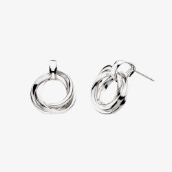 Kit Heath Bevel Trilogy Grande Stud Drop Earrings 6170RP