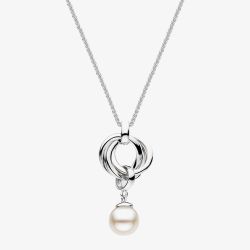 Kit Heath Bevel Trilogy Pearl Link 18 Inch Necklace 9160FP