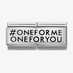 Nomination CLASSIC Silvershine Double Link #One for Me One for You Charm 330710/25