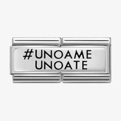 Nomination CLASSIC Silvershine Double Link #Uno A Me Uno Ate Charm 330710/26