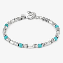 Nomination InstinctStyle Stainless Steel & Turquoise Beaded Bracelet 027929/003