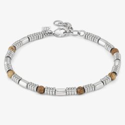 Nomination InstinctStyle Stainless Steel & Tiger Eye Beaded Bracelet 027929/041