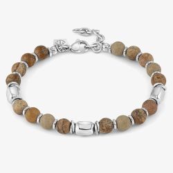 Nomination InstinctStyle Brown Paesina Stone Beaded Bracelet 027930/088