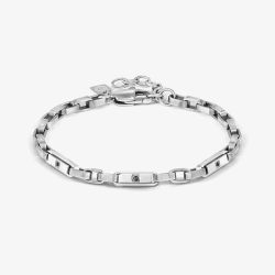 Nomination ManVision Steel & Black Cubic Zirconia Chain Bracelet 133019/007