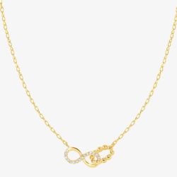 Nomination Lovecloud Gold Tone Plated Interlocking Infinity Necklace 240504/005