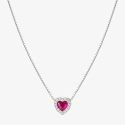 Nomination All My Love Sterling Silver Red Heart Necklace 240302/006