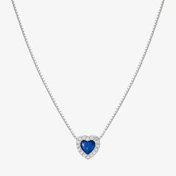 Nomination All My Love Sterling Silver Blue Heart Necklace 240302/012