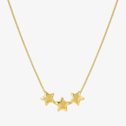 Nomination Armonica Gold Plated Three Small Star Pendant Necklace 241305/009