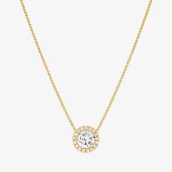 Nomination Seidivina Gold Plated Cubic Zirconia Round Cluster Pendant Necklace 241402/012