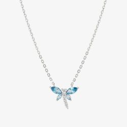 Nomination Shine Me Up Blue & White Cubic Zirconia Dragonfly Necklace 241902/011