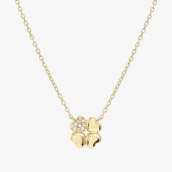 Nomination Petit Sparkle Gold Clover Necklace 242303/003