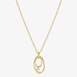 Nomination My Rebel Art Gold Tone Double Oval Pendant Necklace 242806/055
