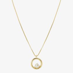 Nomination Dream Beats Gold Tone Circle Pendant Necklace 242602/044