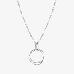 Nomination My Rebel Art Silver & Cubic Zirconia Double Circle Necklace 242821/010
