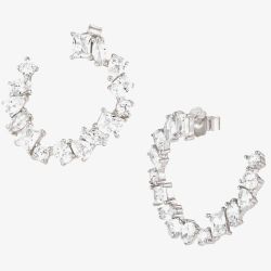 Nomination Colour Wave Sterling Silver Hoop Earrings 149803/008