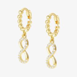 Nomination Lovecloud Gold Tone Plated Infinity Dropper Earrings 240507/005