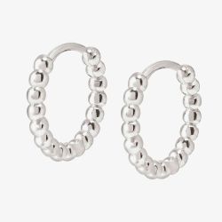 Nomination Lovecloud Sterling Silver Dotted Circle Hoop Earrings 240505/010