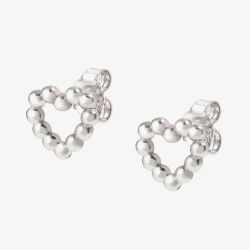 Nomination Lovecloud Sterling Silver Dotted Heart Stud Earrings 240506/009